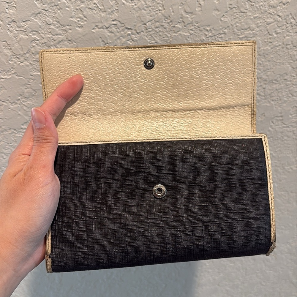 Gucci Trifold Long Snap Wallet Black - Picture 3 of 14